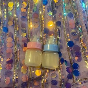 Reborn Baby Bottles one pink & one blue available